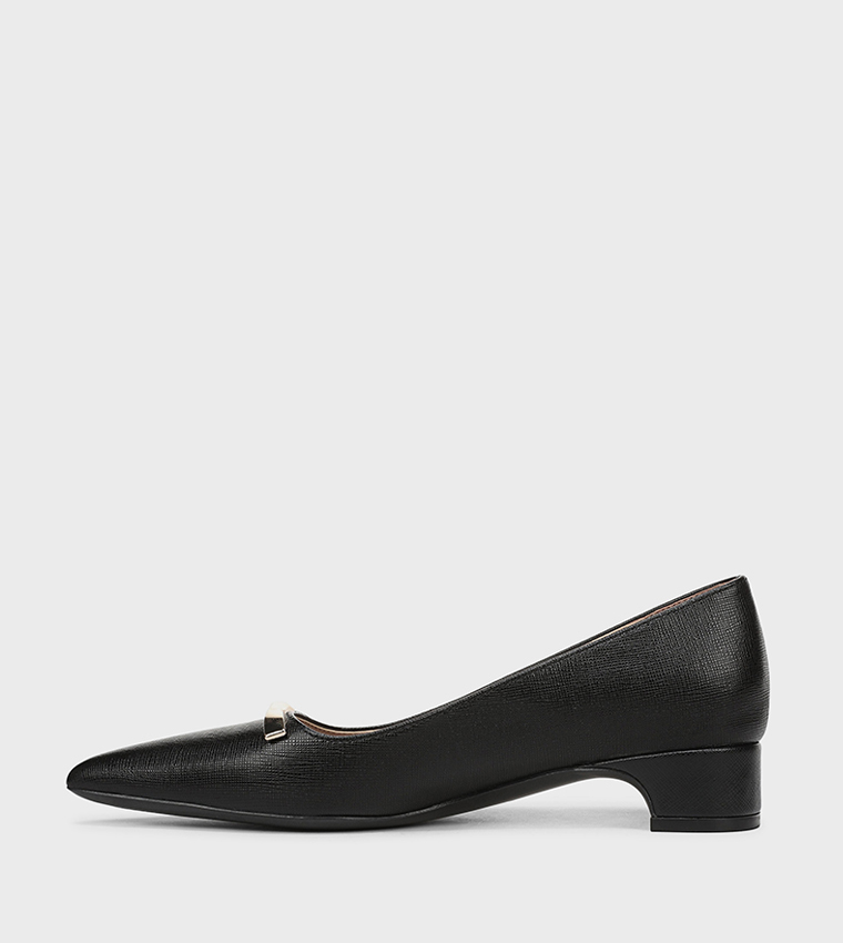 RUMI Textured Pointed Toe Ballerinas