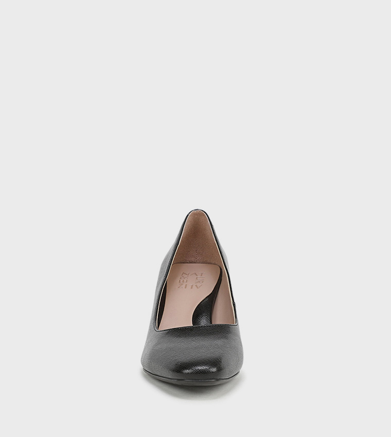 YURI Textured Block Heel Pumps