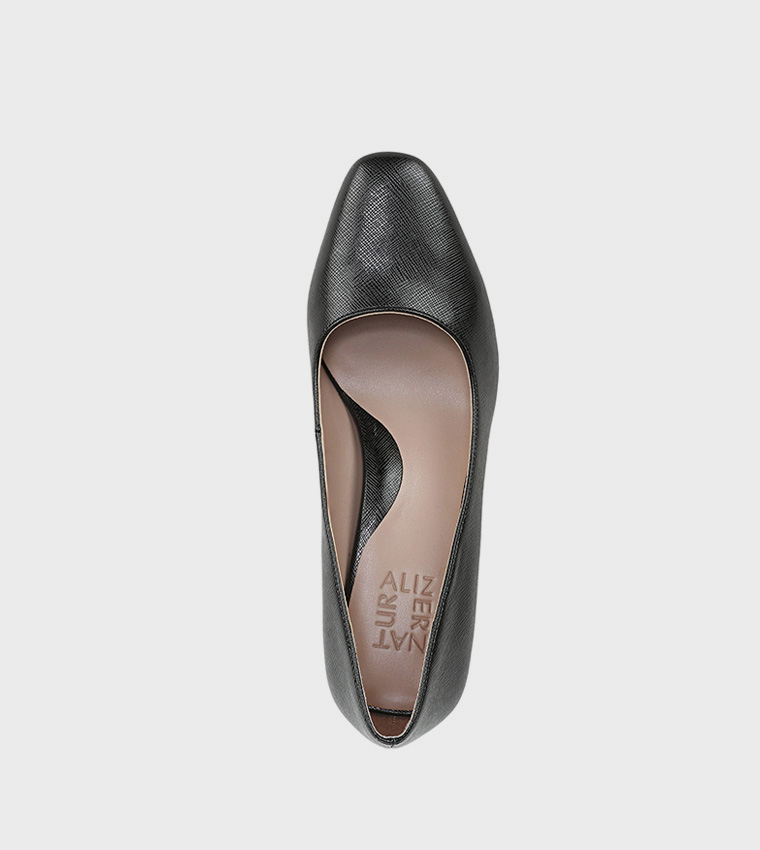 YURI Textured Block Heel Pumps