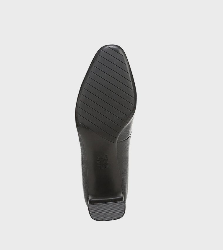 YURI Textured Block Heel Pumps