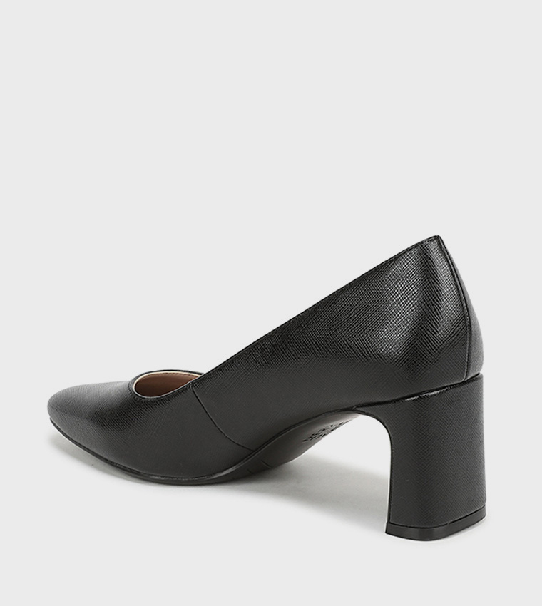 YURI Textured Block Heel Pumps