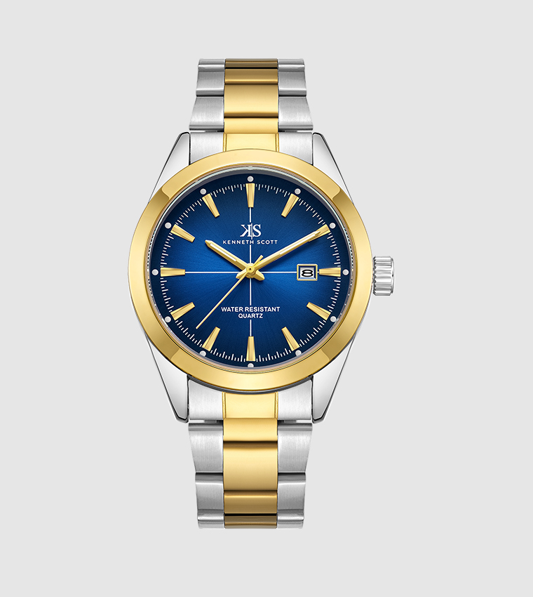 Navy Blue Dial Analog Watch