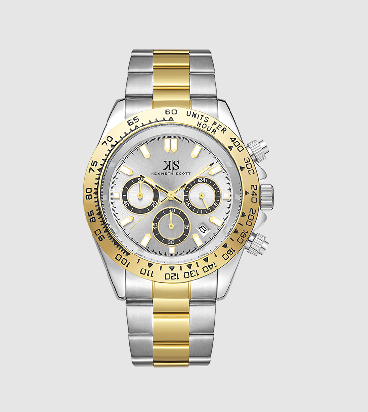 Silver Dial Multifunctional Watch