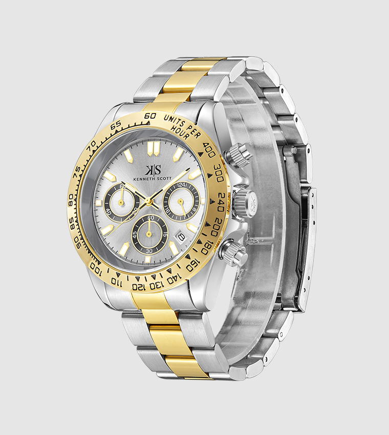 Silver Dial Multifunctional Watch