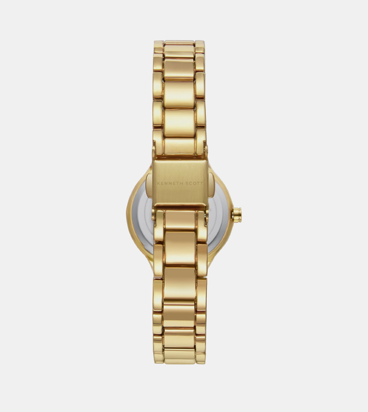 Embellished White Dial Analog Watch