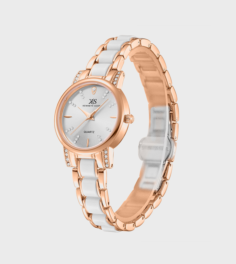 PE21 Movement Stone Studded Analog Watch