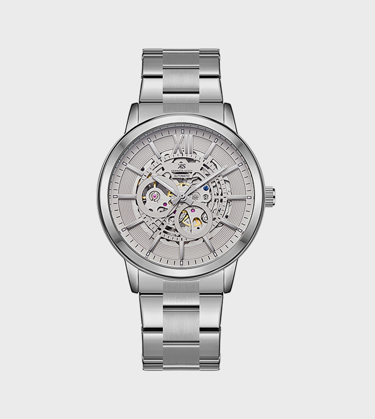 Grey Dial Stainless Steel Strap Automatic Watch