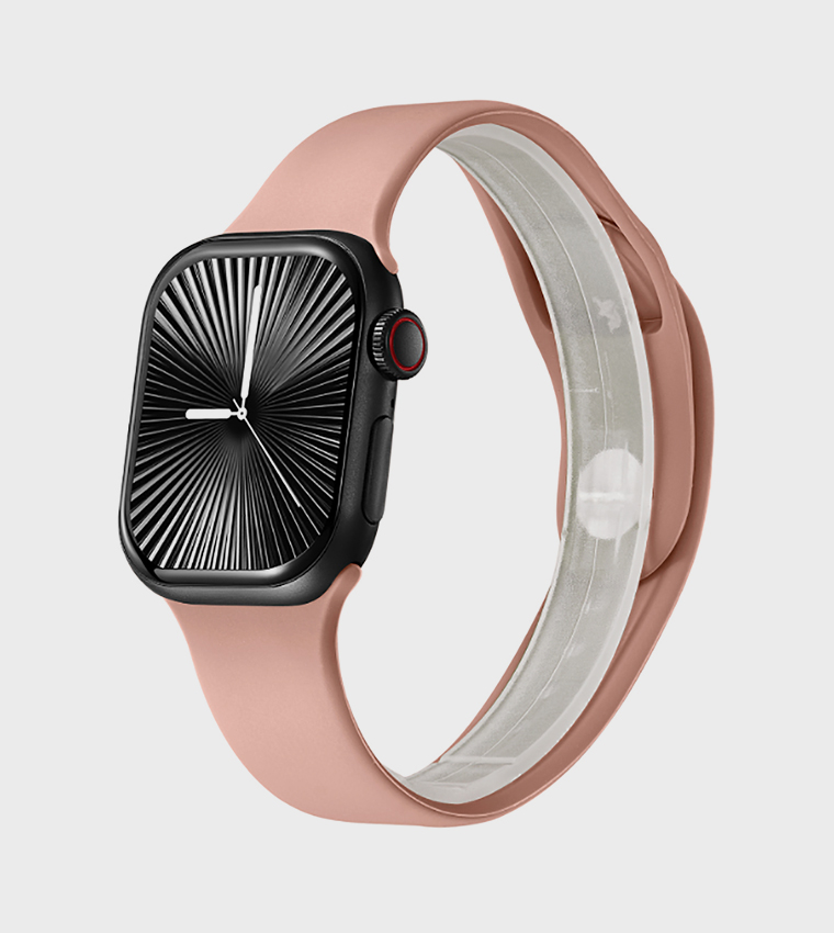 Square Black Dial Silicone Strap Smart Watch