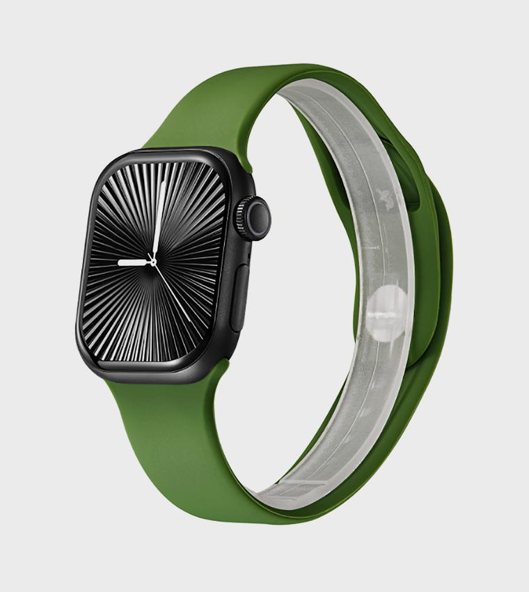 Square Dial Silicone Strap Smart Watch