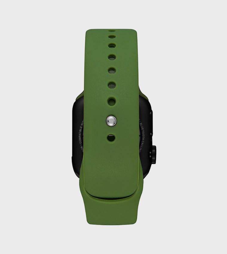 Square Dial Silicone Strap Smart Watch