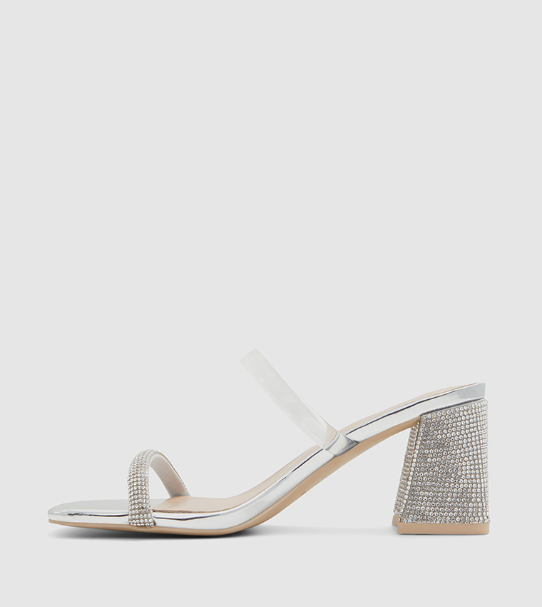 KAIAA Embellished Open Toe Heel Sandals