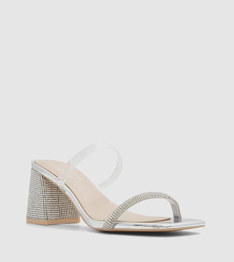 KAIAA Embellished Open Toe Heel Sandals
