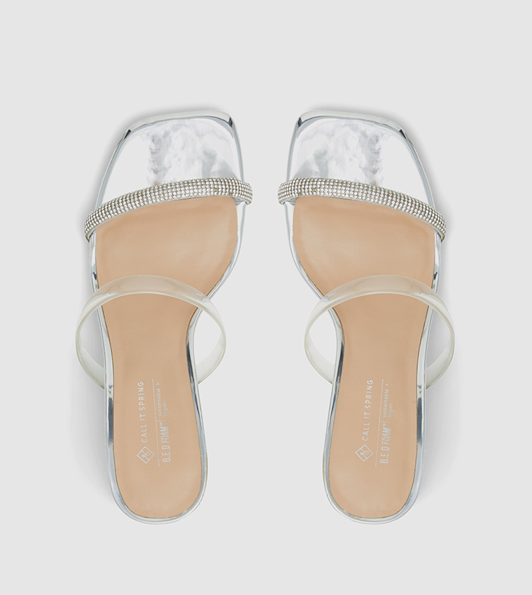 KAIAA Embellished Open Toe Heel Sandals