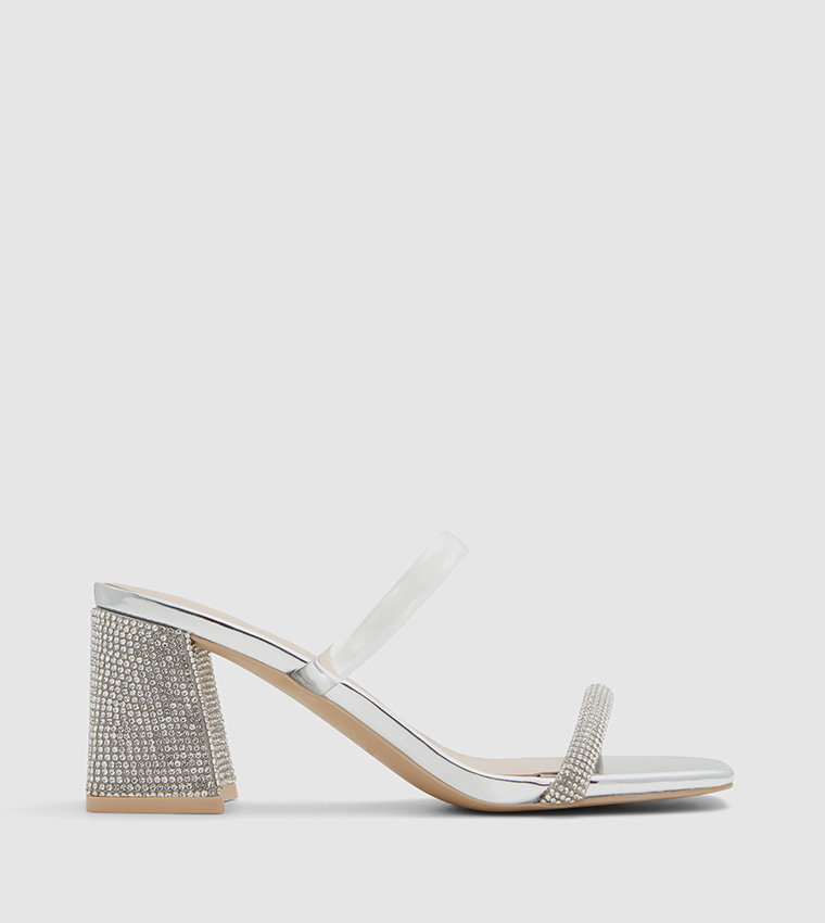 KAIAA Embellished Open Toe Heel Sandals