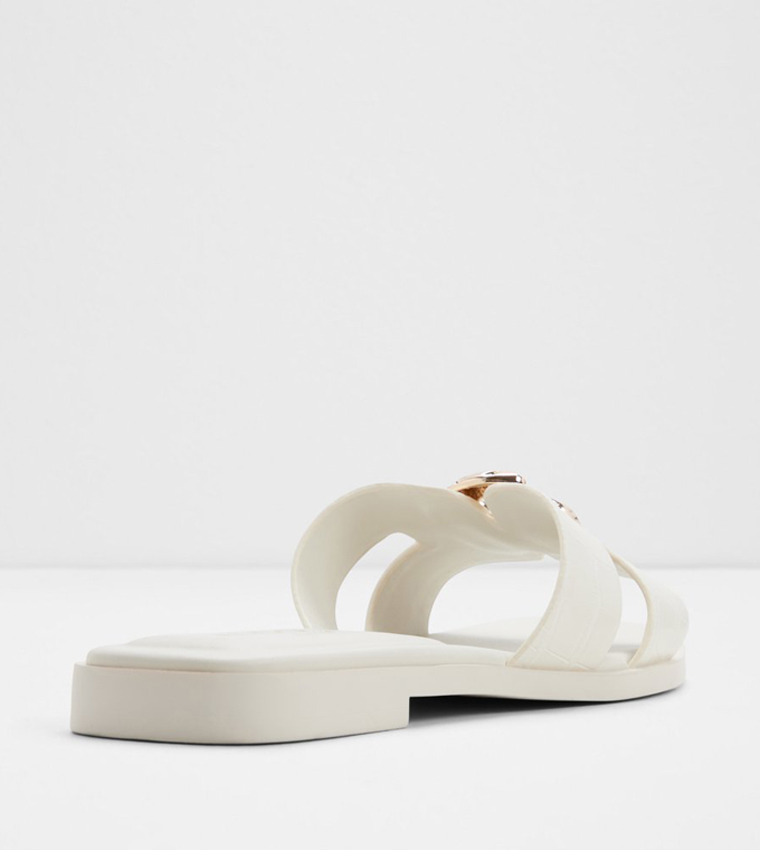 Aldo  Flat Sandals - White Flat Sandals