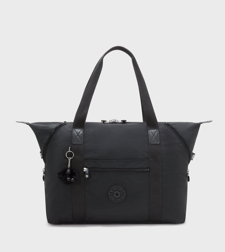 Art Logo Detail Tote Bag with Keychain