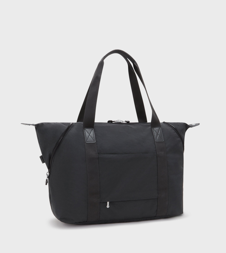 Art Logo Detail Tote Bag with Keychain