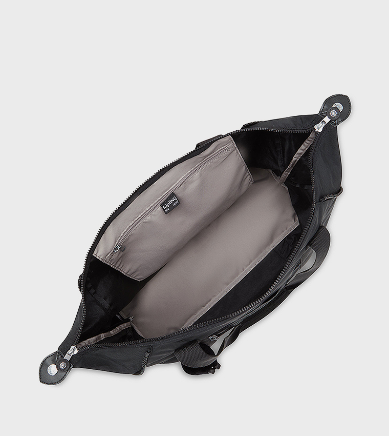 Art Logo Detail Tote Bag with Keychain