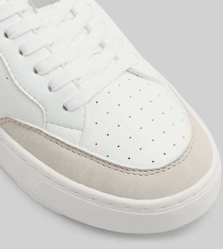 KRYSTA Round Toe Lace-Up Sneakers