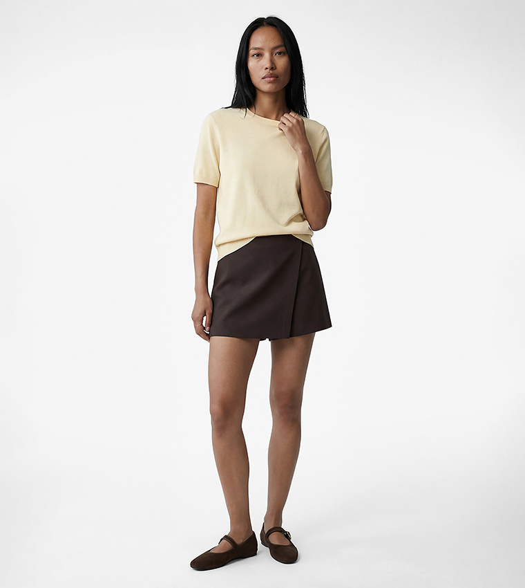 كوتون  سترات بياقة دائرية - أصفر Round Neck Sweaters
