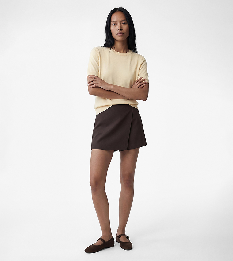 كوتون  سترات بياقة دائرية - أصفر Round Neck Sweaters
