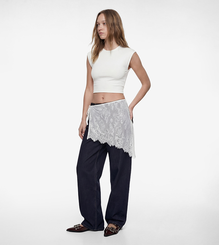 كوتون  توبات قصيرة - بيج Cropped Tops