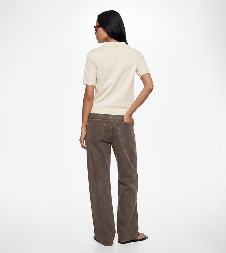 كوتون  سترات بياقة V  - أصفر V-neck Sweaters