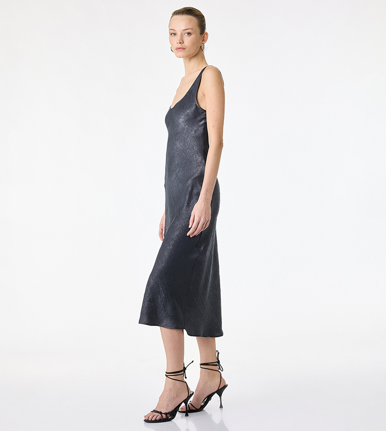 كوتون  فساتين ميدي  - رمادي Midi Dresses