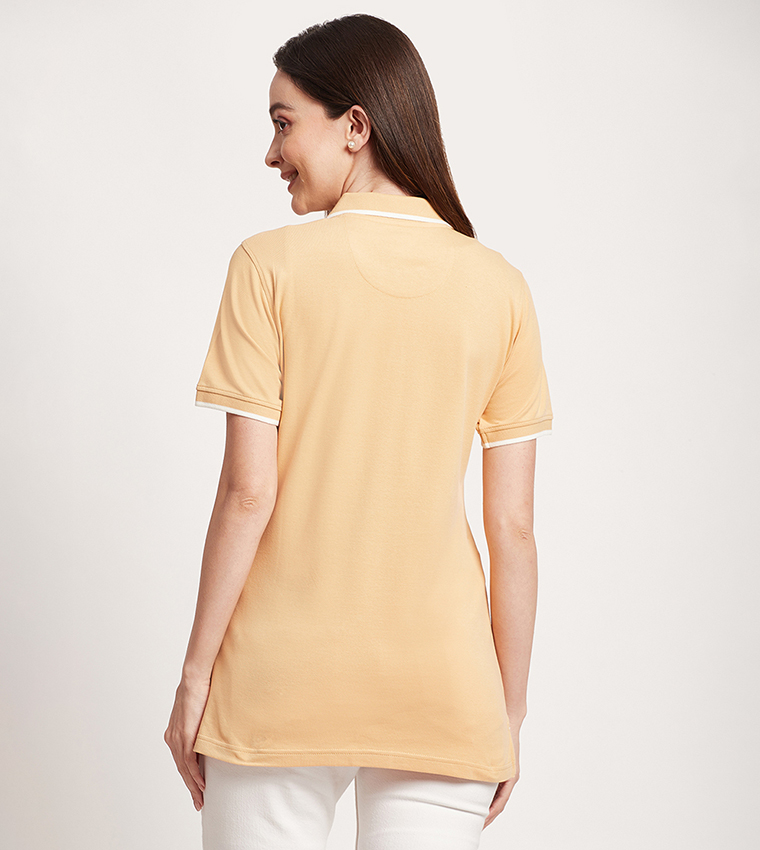 Logo Detail Short Sleeves Polo T-Shirt