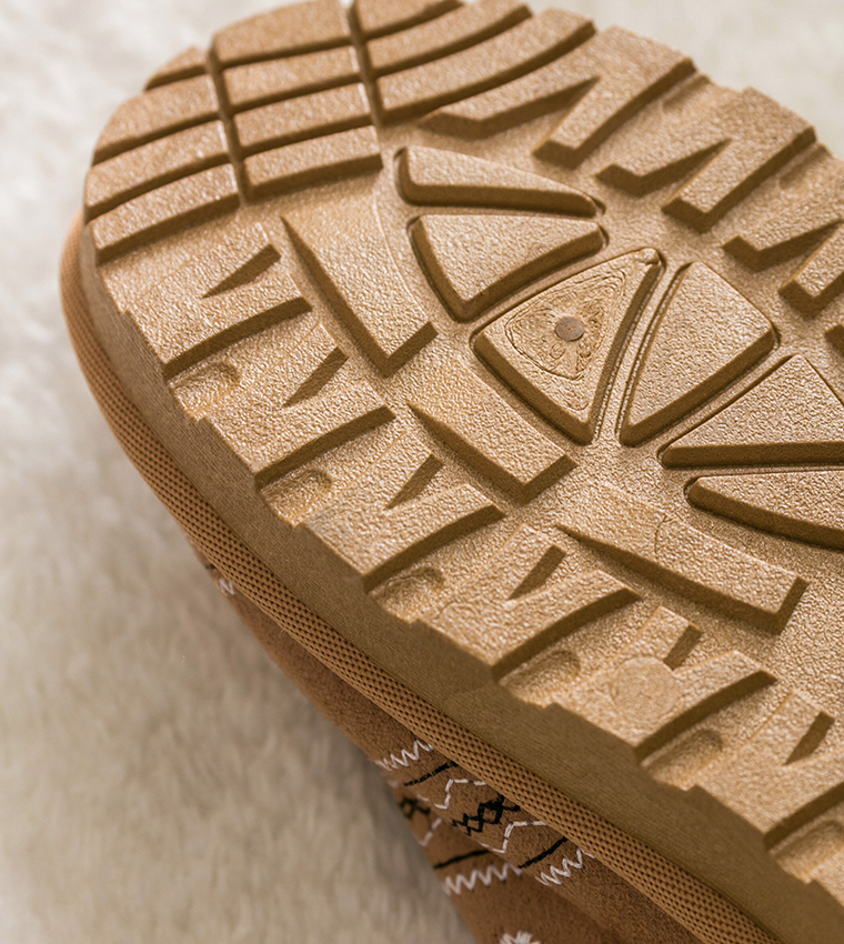 Fur Lined Home Slippers