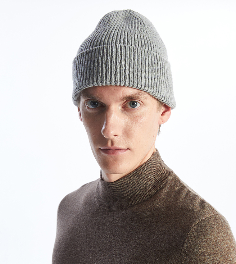 Solid High Neck Knit Sweater