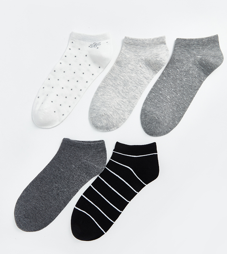 5-Pack Printed Ankle Socks