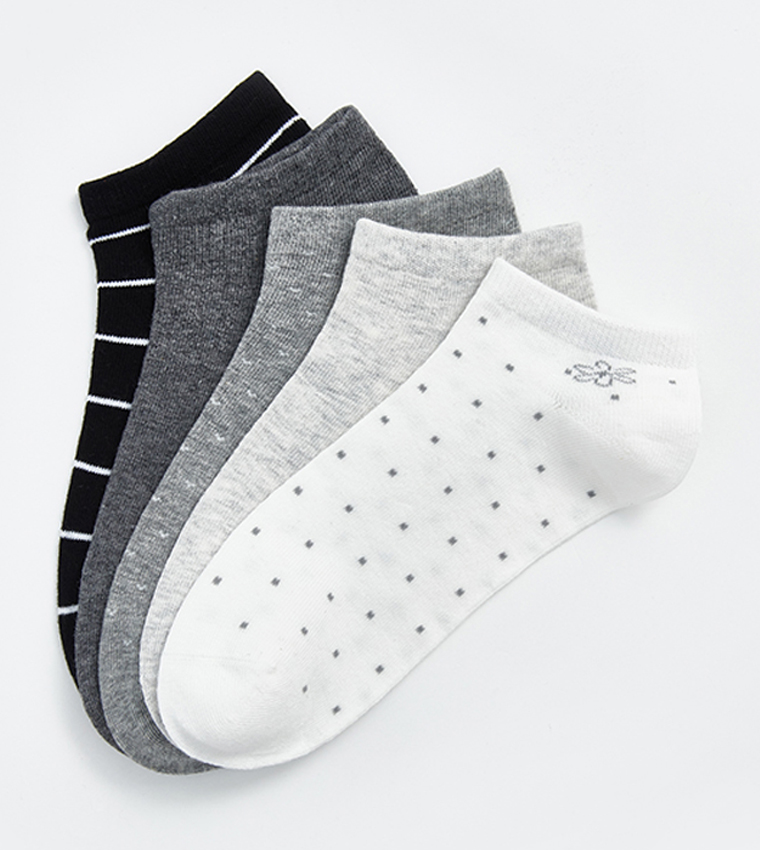 5-Pack Printed Ankle Socks