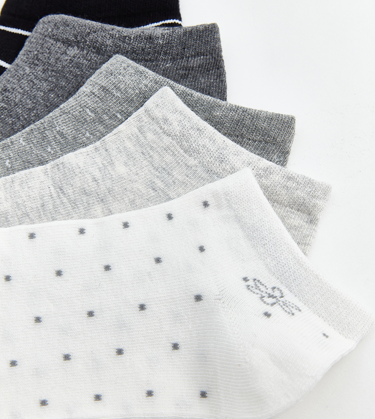 5-Pack Printed Ankle Socks