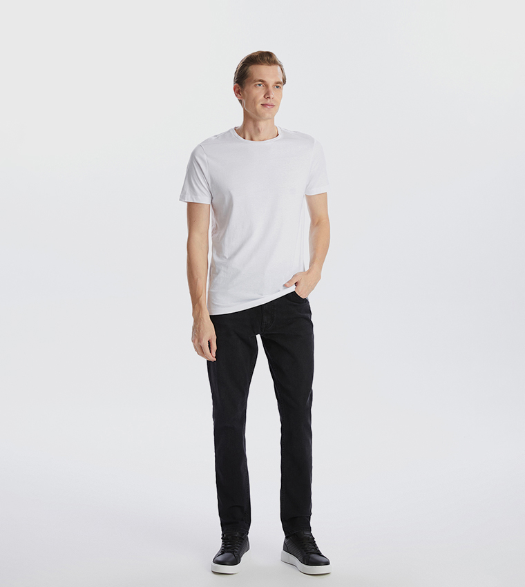 Solid Crew Neck T-Shirt