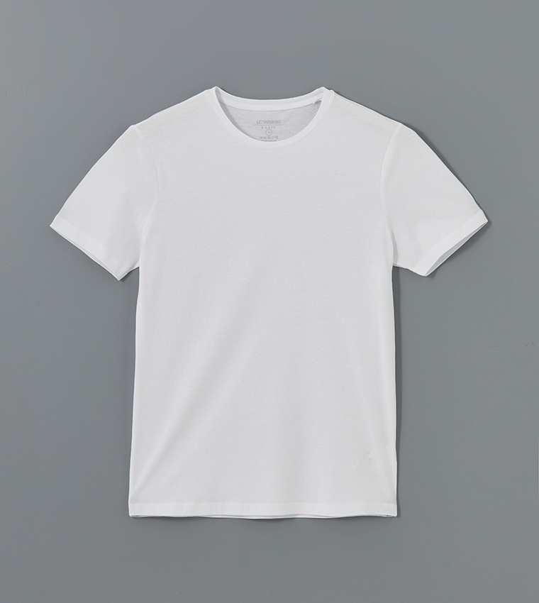 Solid Crew Neck T-Shirt