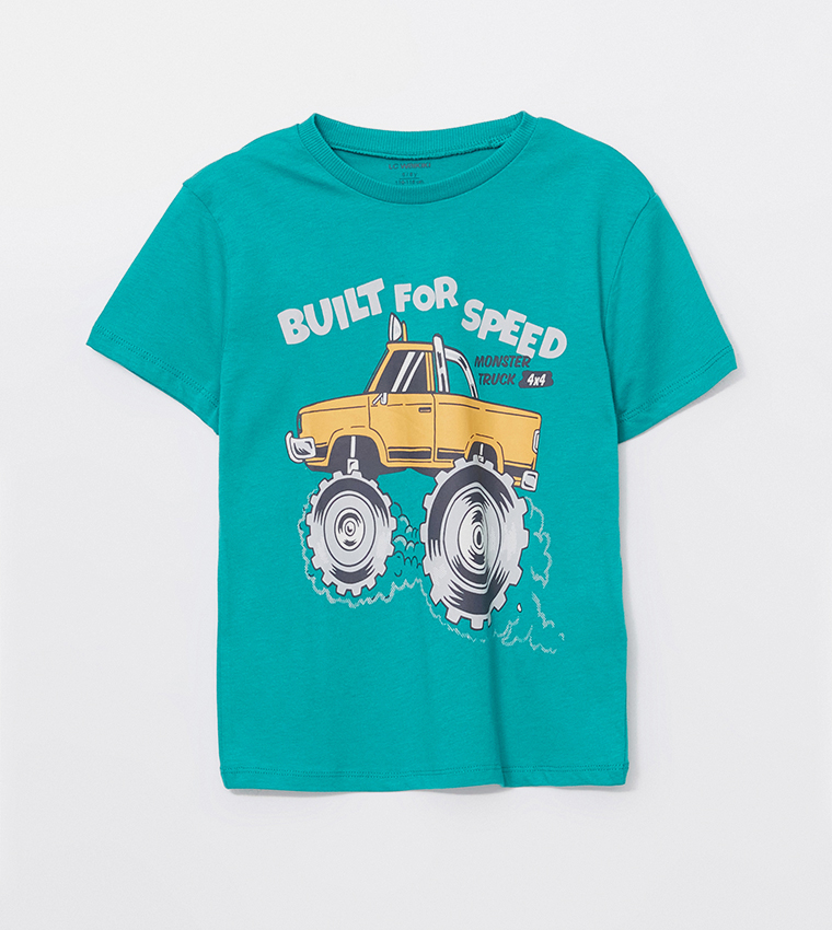 Boys Crew Neck Printed T-Shirt