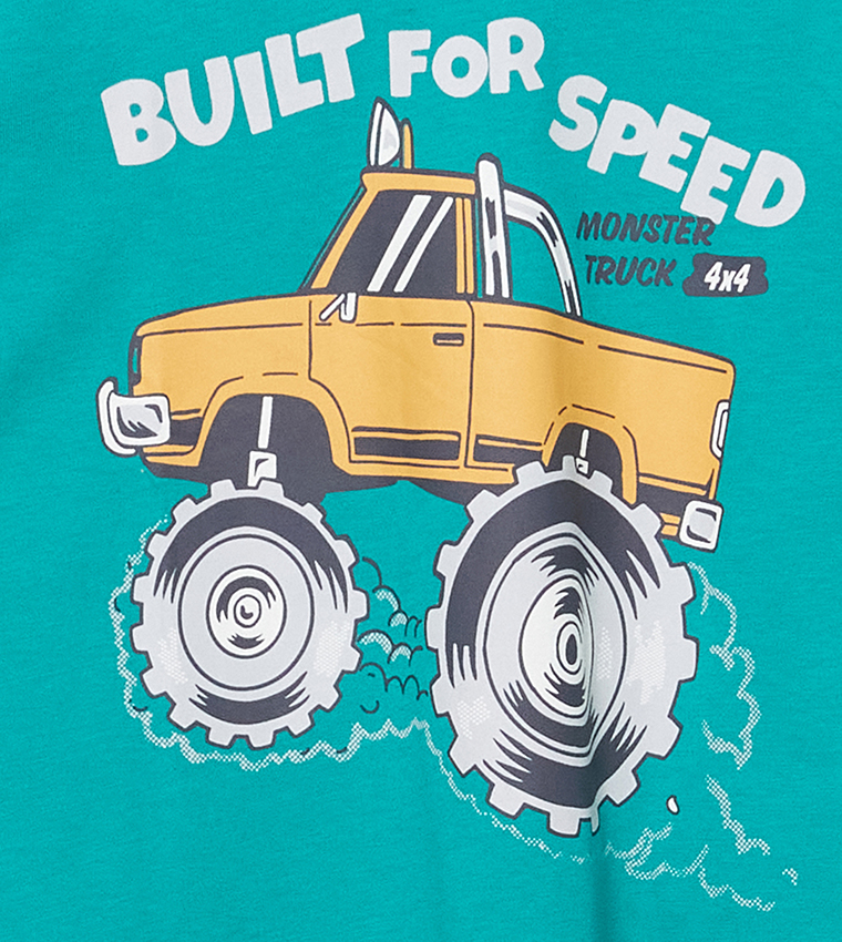 Boys Crew Neck Printed T-Shirt