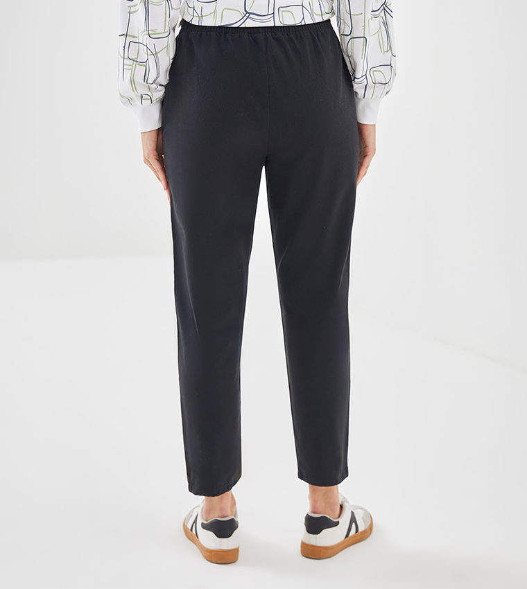 Drawstring Waist Slim Fit Pants