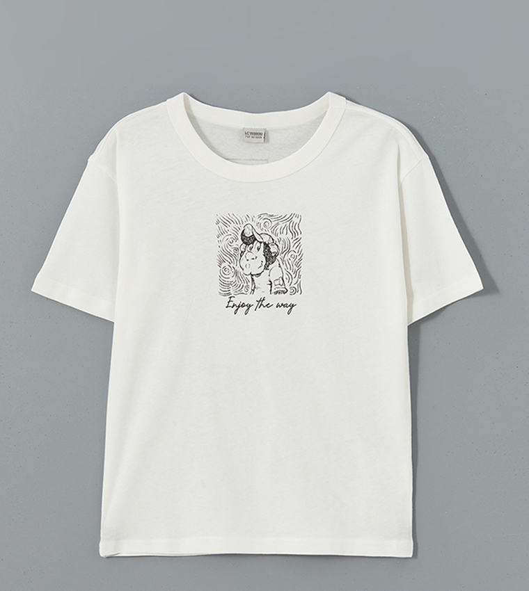 Printed Short Sleeves Casual T-Shirt