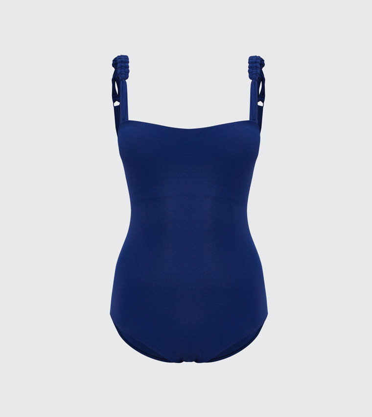 Solid Strappy Swimsuit