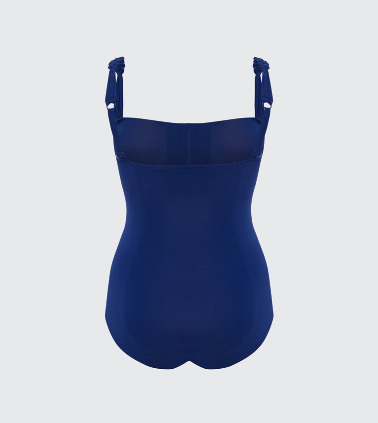 Solid Strappy Swimsuit