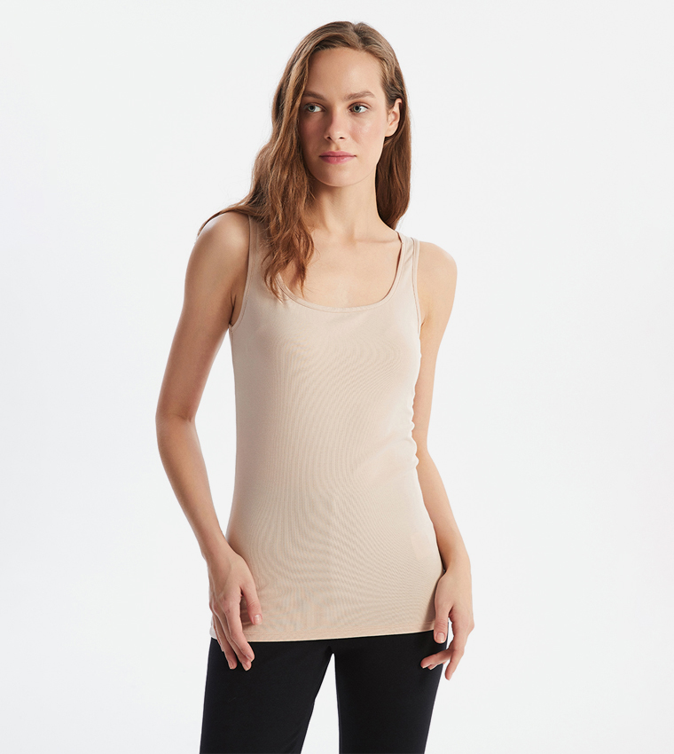 اٍل سي واي كيكي  توبات بلا أكمام  - لحمي Sleeveless Tops