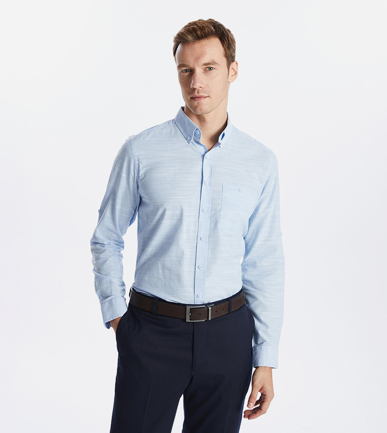 Long Sleeves Regular Fit Poplin Shirt