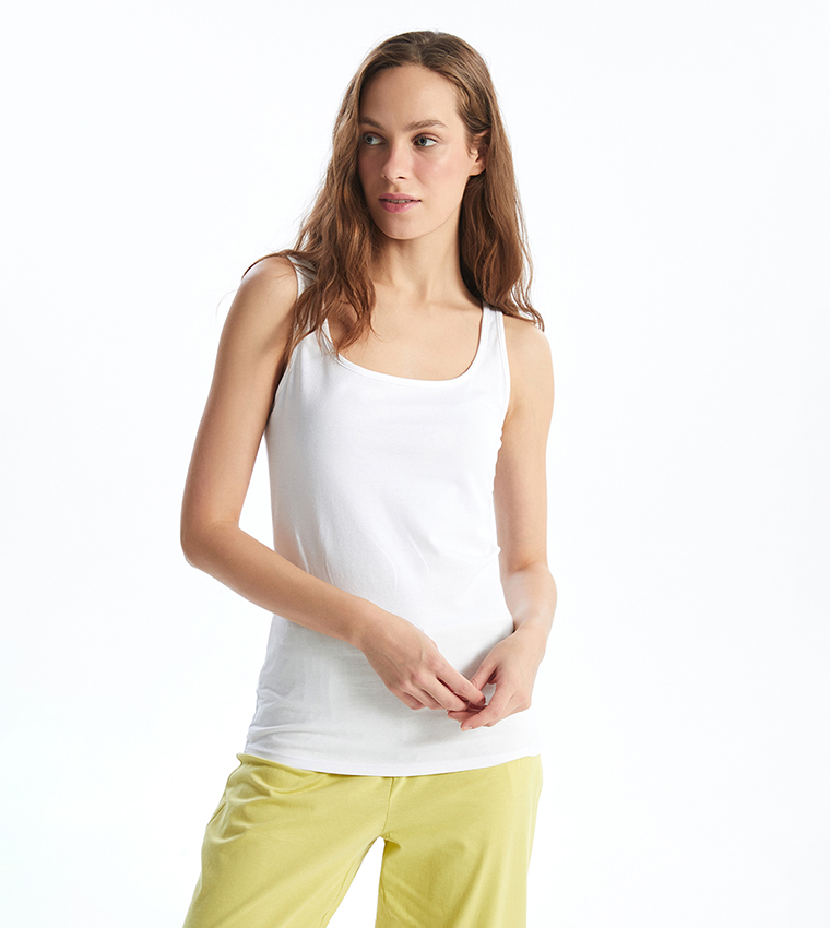 LC Waikiki  Sleeveless Tops - White Sleeveless Tops