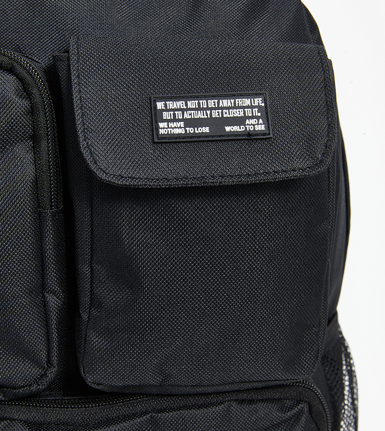 Solid Multi-Pocket Backpack