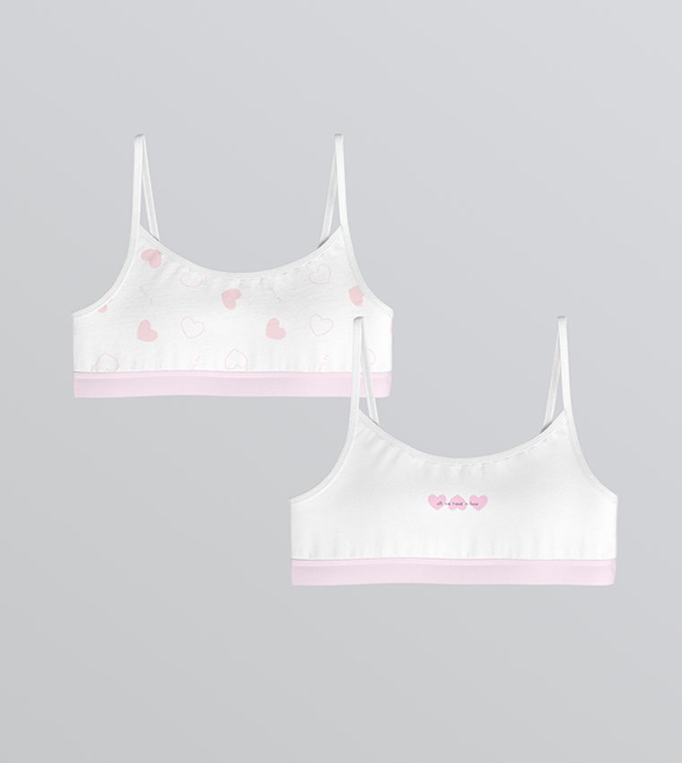 Pack of 2 Printed Bustier Tops
