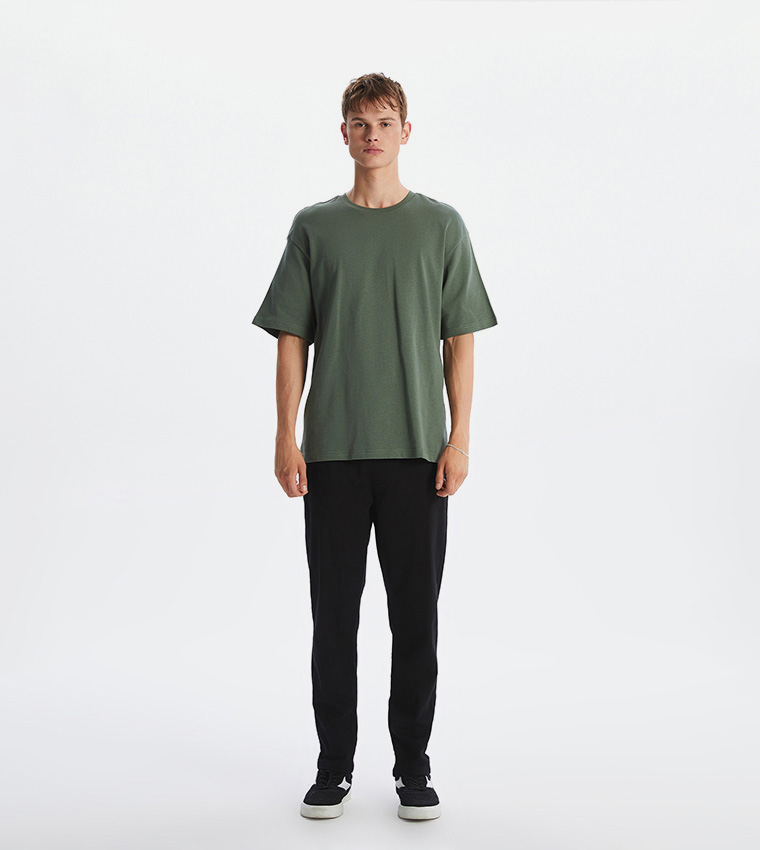 Solid Crew Neck T-Shirt