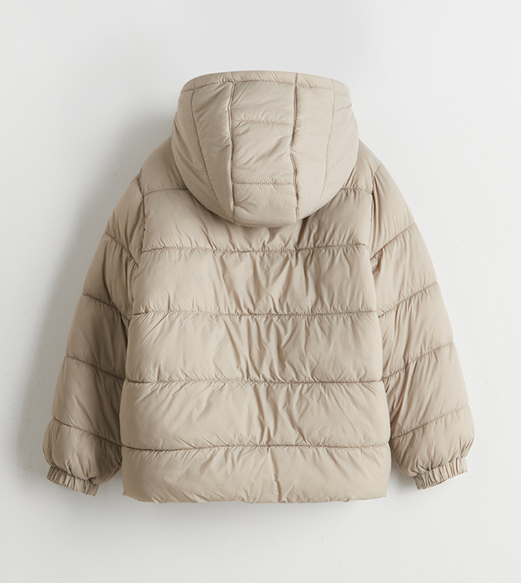 Zip-Through Hooded Puffer Jacket