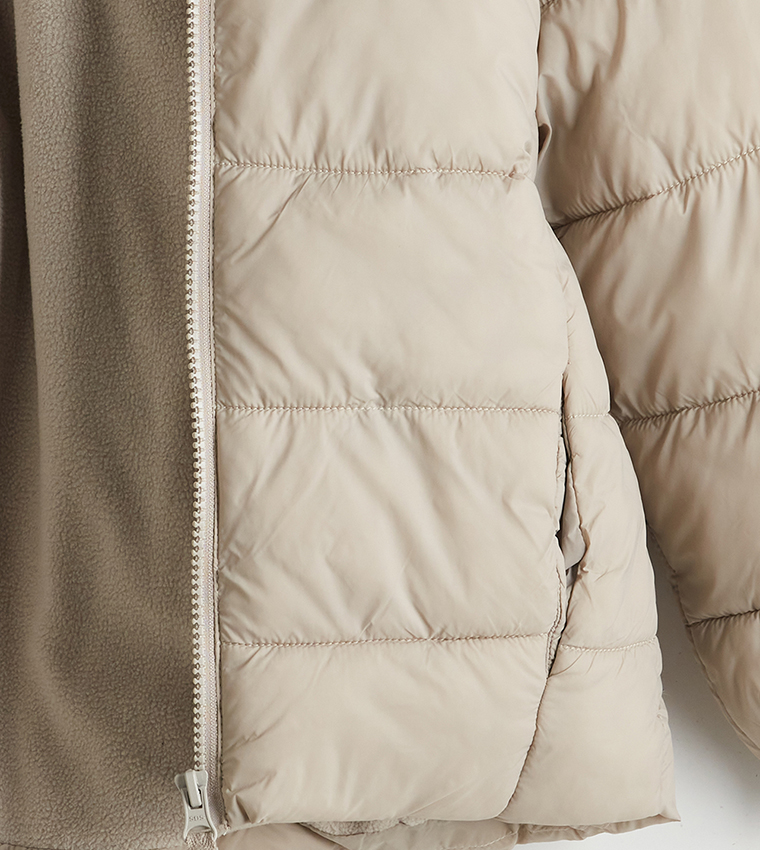 Zip-Through Hooded Puffer Jacket